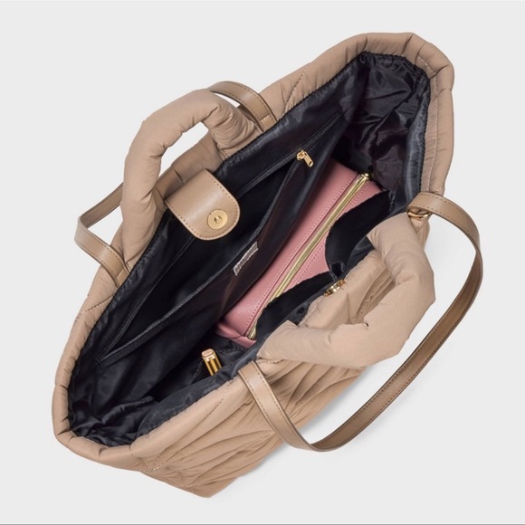 A New Day Kate Quilted Tote Handbag - Brown NWT - Picture 4 of 8